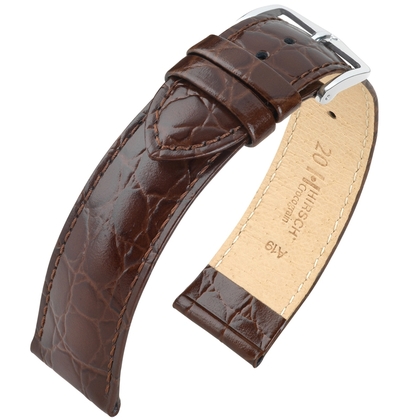 Hirsch Crocograin Horlogebandje Bruin