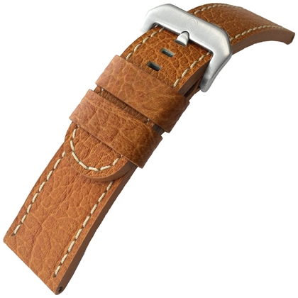 Kalfsleer Horlogebandje Lenzers Cognac - 30mm