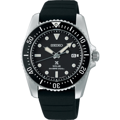 Seiko Prospex Horlogeband SNE573 Zwart Rubber 20mm
