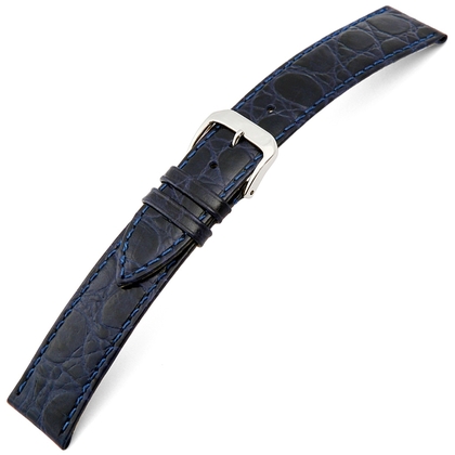 Happel Bahia Crocograin Horlogebandje Blauw