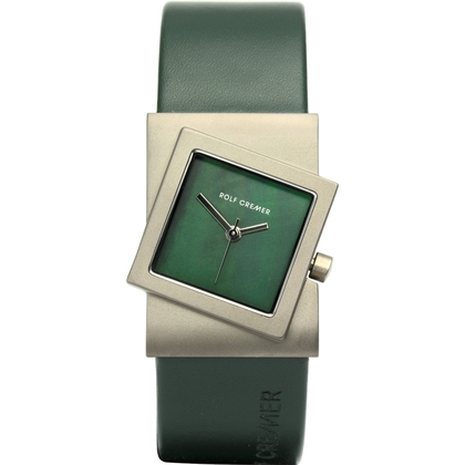 Rolf Cremer Turn 492367 Horlogeband Donker Groen Leer 22mm