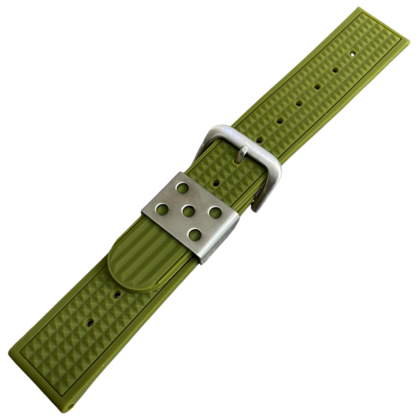 Waffle Strap Rubberen Horlogeband Groen