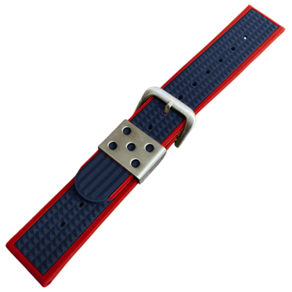 Waffle Strap Rubberen Horlogeband Rood Blauw
