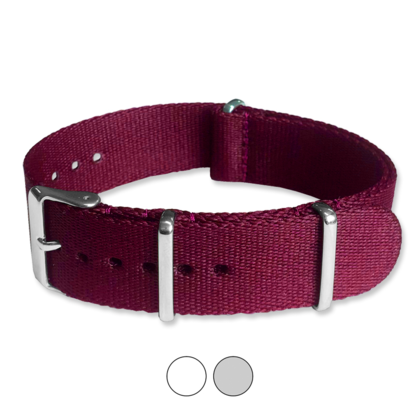 Burgundy Seatbelt NATO Deluxe Nylon Strap