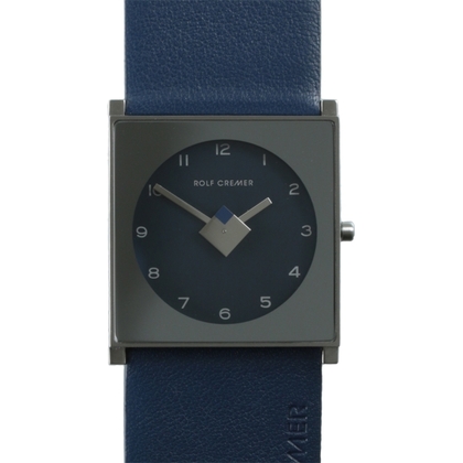 Rolf Cremer Cube 506003 Horlogeband Blauw Leer 32mm