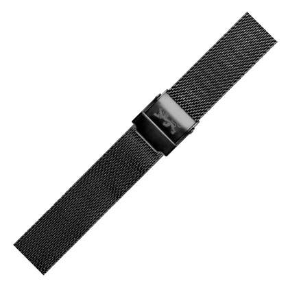 LLarsen / Lars Larsen 18mm Horlogeband Zwart Staal Mesh