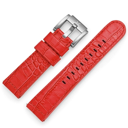 Marc Coblen / TW Steel Horlogeband Rood Leer Alligator 22mm