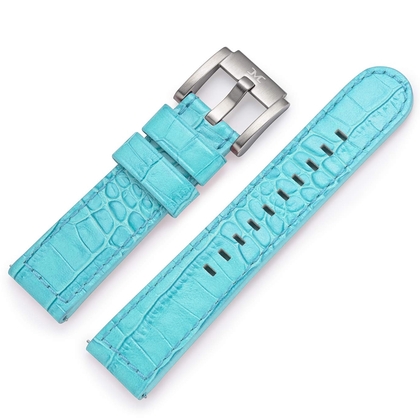 Marc Coblen / TW Steel Horlogeband Turquoise Leer Alligator 22mm