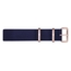 Paul Hewitt NATO Horlogeband Marineblauw met Rosegouden Gesp 20mm