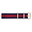 Paul Hewitt NATO Horlogeband Marineblauw Rood met Gouden Gesp 20mm