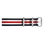 Paul Hewitt NATO Horlogeband Marineblauw Wit Rood met Stalen Gesp 20mm