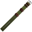 Hirsch Rebel Artisan Horlogeband Nylon / Zadelleer NATO Stijl Groen