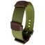 Hirsch Rebel Artisan Horlogeband Nylon / Zadelleer NATO Stijl Groen