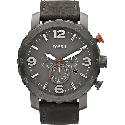 Fossil JR1419 Horlogeband Grijs Leer  