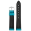 Hirsch Arne Performance Recycled Horlogeband Turquoise PET / Zwart Rubber