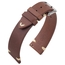 Oily Leather Vintage Lederen V-Stitch Horlogebandje Bruin