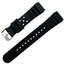 Seiko Style Flat Vent GL831 PU Duikhorloge Horlogeband Zwart - 22mm