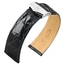 Horlogeband voor Cartier Tank met Vouwsluiting - Hirsch Savoir Caiman Krokodil Zwart