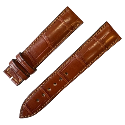 Originele Christiaan van der Klaauw Horlogeband Echt Alligatorleer Cognac 20mm