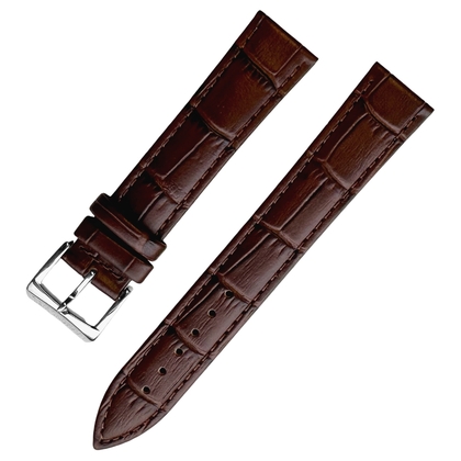 Raymond Weil Alligatorgrain Kalfslederen Horlogeband Bruin - met Gesp