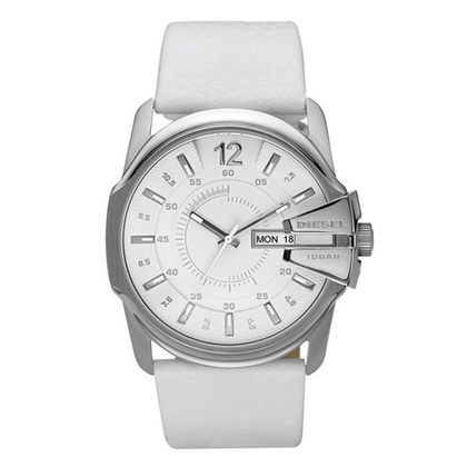 Diesel DZ1405 Horlogeband Wit Leer