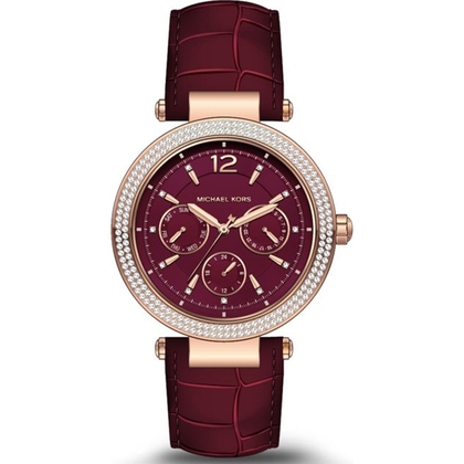 Michael Kors MK2568 Horlogeband Rood Leer