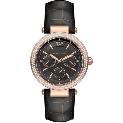 Michael Kors MK2547 Horlogeband Zwart Leer