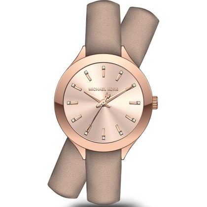 Michael Kors MK2554 Horlogeband Beige Leer 
