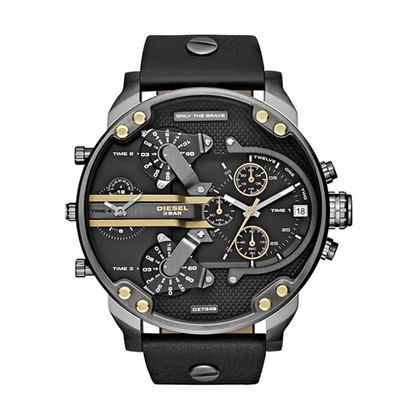 Diesel DZ7348 Horlogeband Zwart Leer