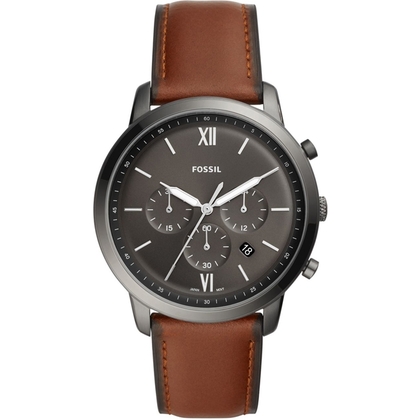 Fossil Neutra Chrono FS5512 Horlogeband Bruin Leer