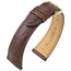 Hirsch London Louisiana Alligator Horlogebandje Mat Bruin - 22mm