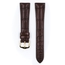 Hirsch London Louisiana Alligator Horlogebandje Mat Bruin - 22mm