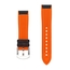 Zeildoek Structuur Horlogeband FKM Rubber Zwart Oranje