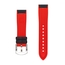 Zeildoek Structuur Horlogeband FKM Rubber Zwart Rood