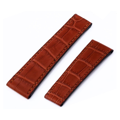 Happel RLX Horlogeband voor Rolex Daytona Vouwsluiting Alligatorleer Mahonie