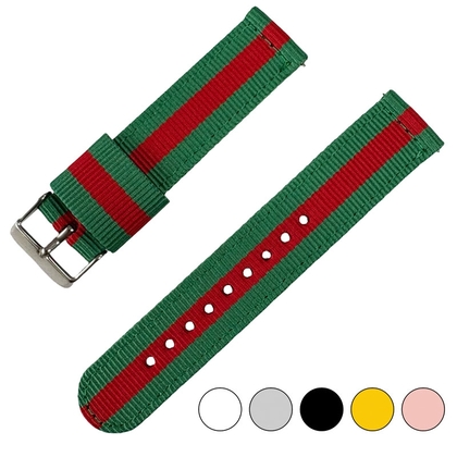 Green Red Two Piece RAF NATO Nylon Strap