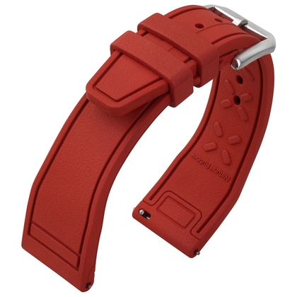 IWC Stijl Horlogeband FKM Rubber Rood