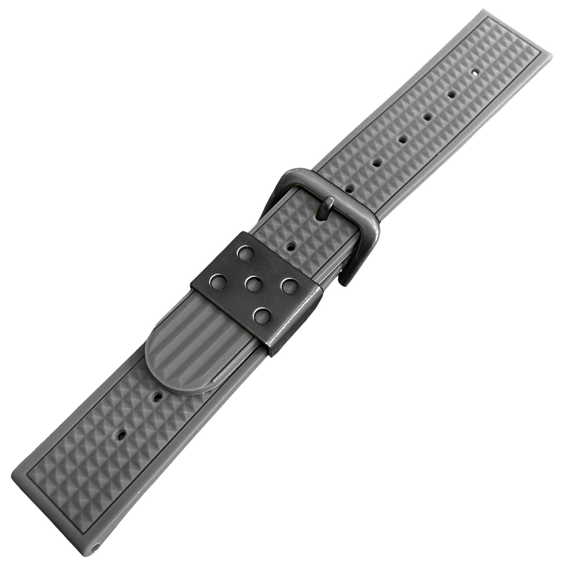 Waffle Strap Rubberen Horlogeband Grijs