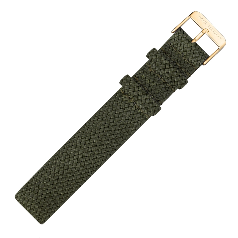 Paul Hewitt Perlon Horlogeband Groen 20mm