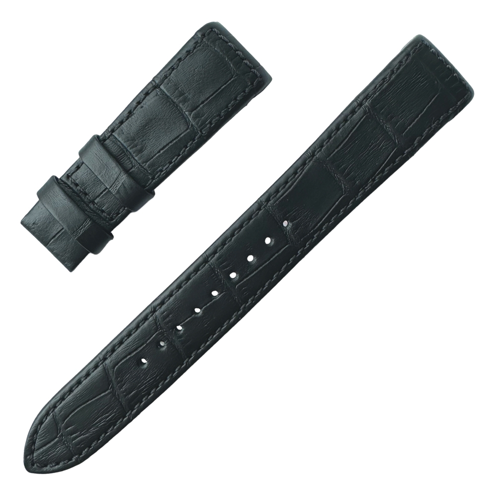 Seiko Premier Horlogeband SNP037 Zwart Leer