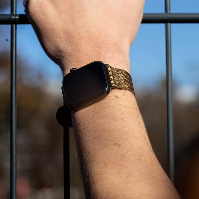Apple Watch Two Piece NATO Nylon Horlogeband Olijfgroen