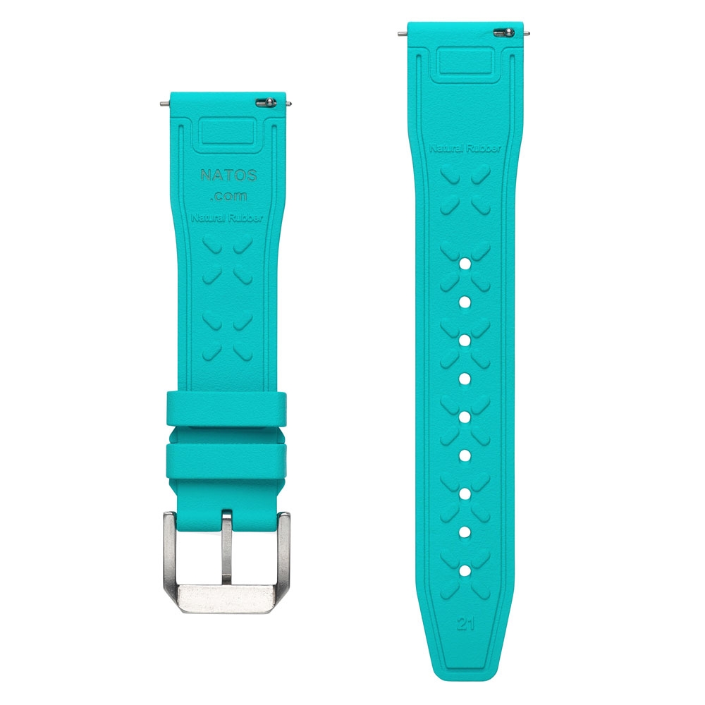 IWC Stijl Horlogeband FKM Rubber Turquoise