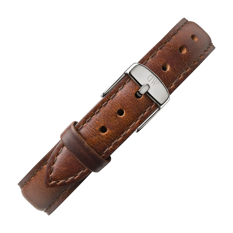 Daniel Wellington 13mm Classy St Mawes Bruin Leer Horlogebandje RVS Gesp