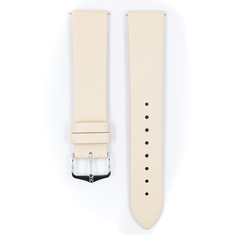Hirsch Toronto Italiaans Kalfsleer Horlogebandje Beige