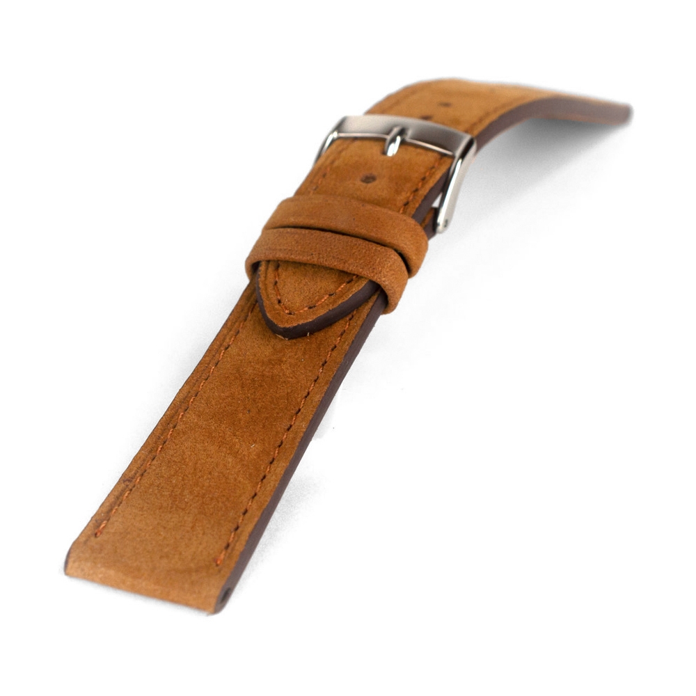 LIC Nubuck Stierenleer Horlogeband Whisky