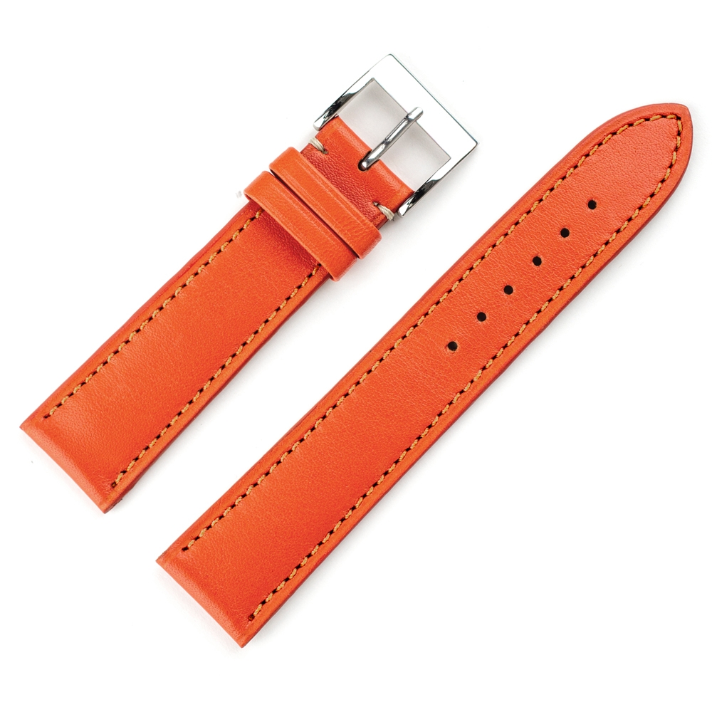 LIC Nappa Kalfsleer Horlogeband Oranje