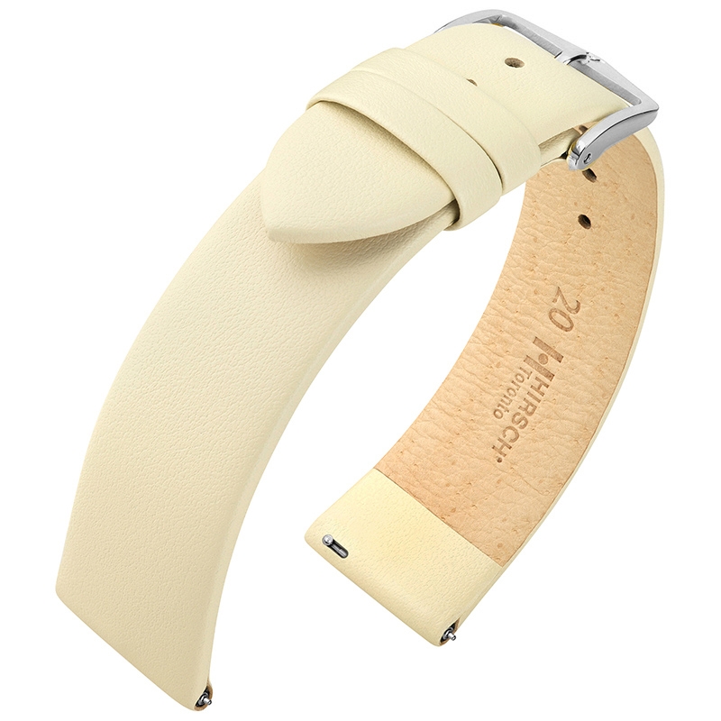 Hirsch Toronto Italiaans Kalfsleer Horlogebandje Beige