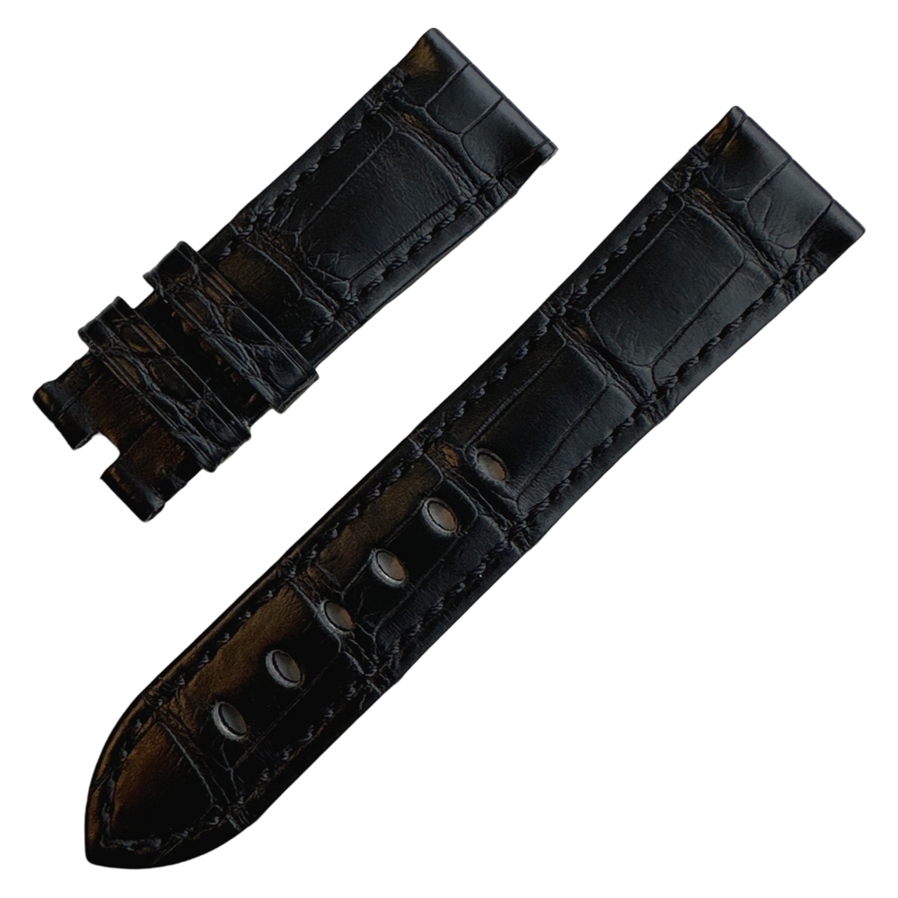 Originele Panerai Luminor Due Horlogeband met PAM Click Zwart Alligatorleer 20mm