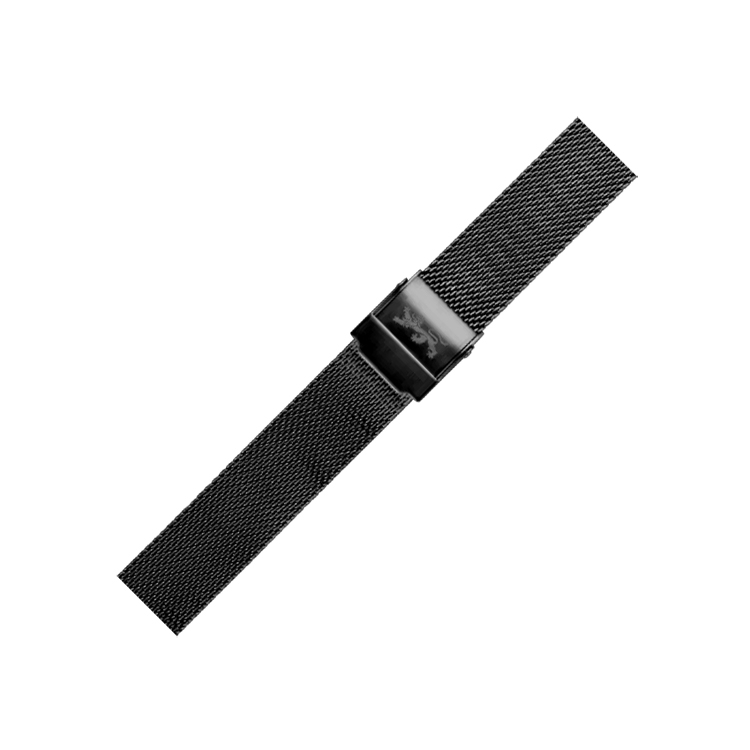LLarsen / Lars Larsen 14mm Horlogeband Zwart Staal Mesh