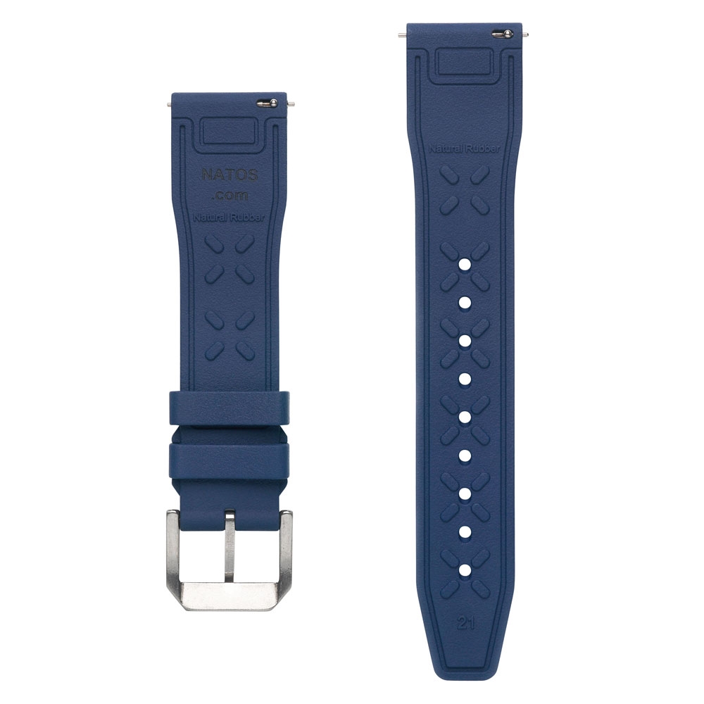 IWC Stijl Horlogeband FKM Rubber Blauw
